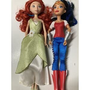 Disney Merida And DC Comics Wonder Woman Dolls